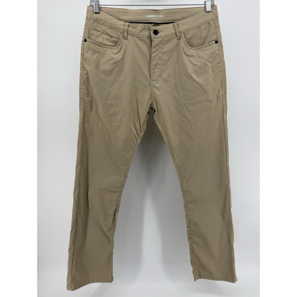 Kenneth Cole New York Khaki Men's Chino Pants 36x30 Stretch Beige Casual